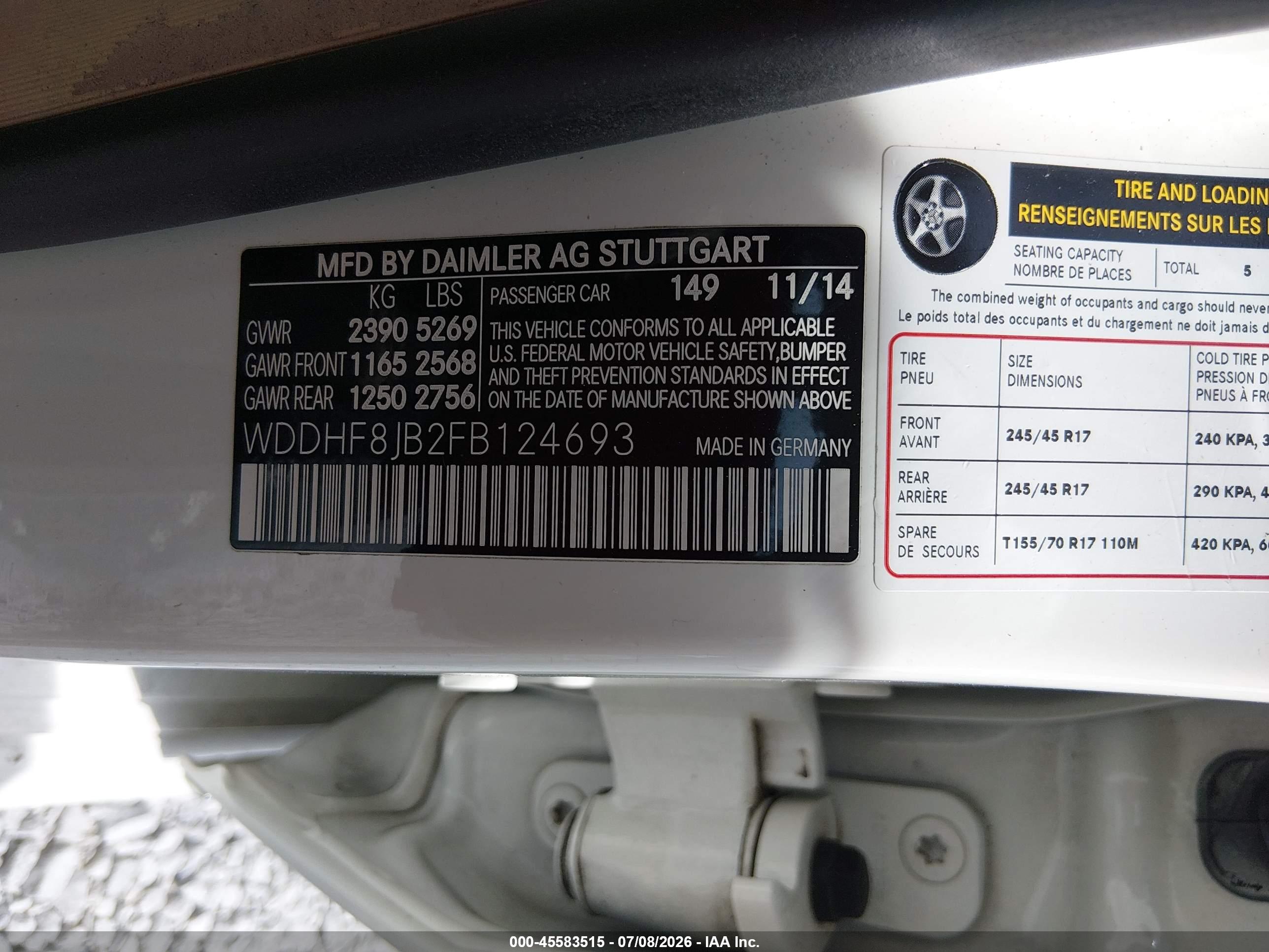 2015 MERCEDES-BENZ E 350 4MATIC