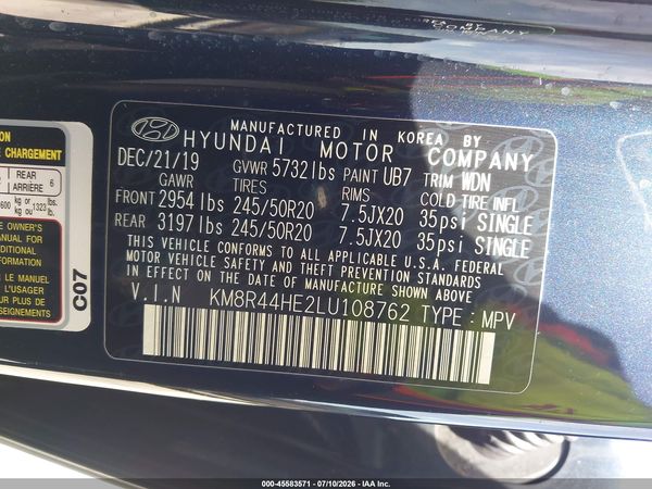 2020 HYUNDAI PALISADE SEL