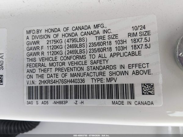 2025 HONDA CR-V EX-L AWD