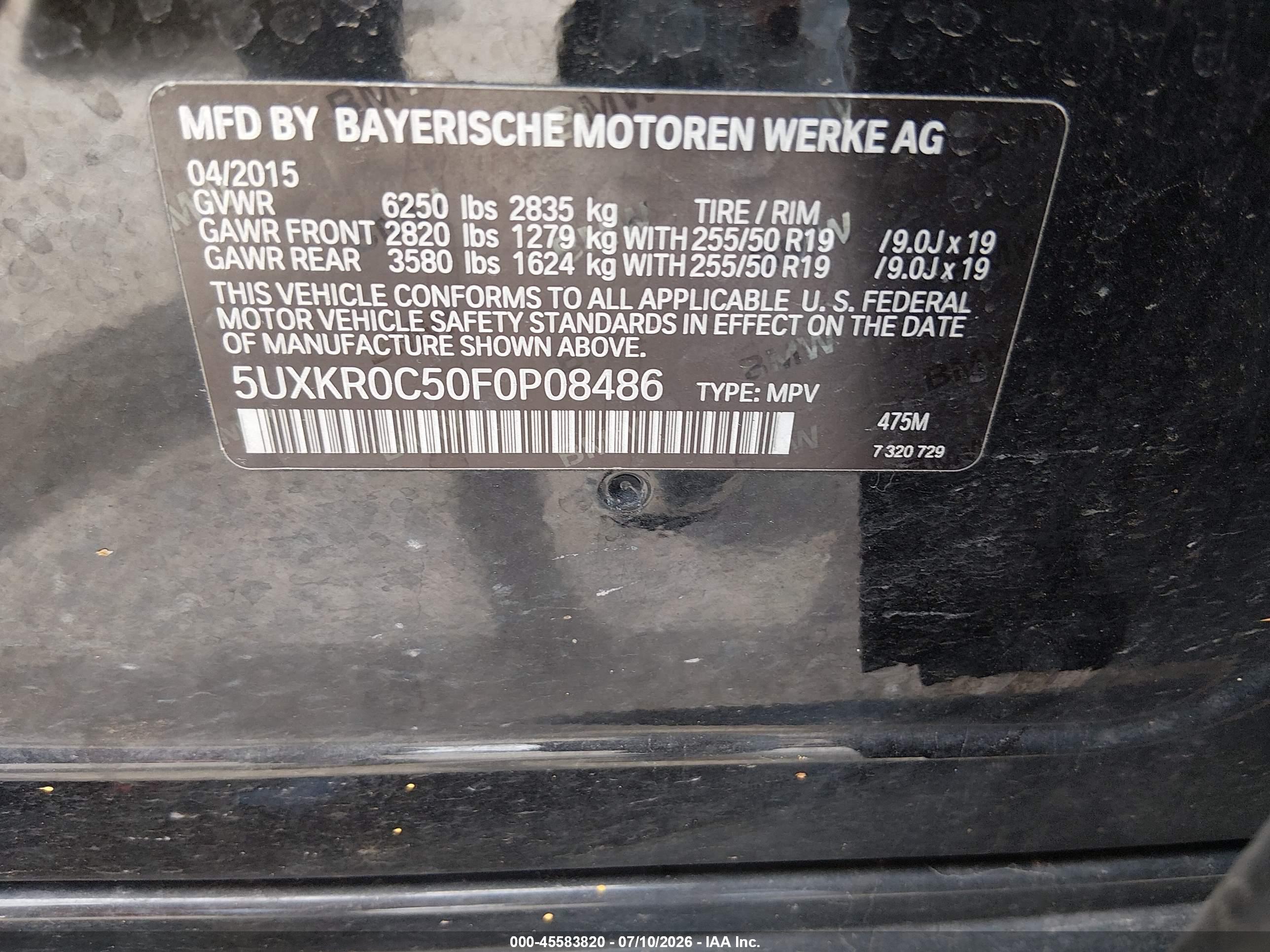 2015 BMW X5 XDRIVE35I