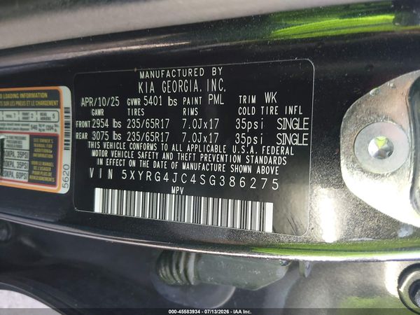 2025 KIA SORENTO LX