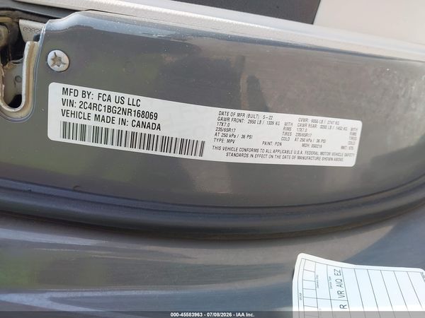 2022 CHRYSLER PACIFICA TOURING L