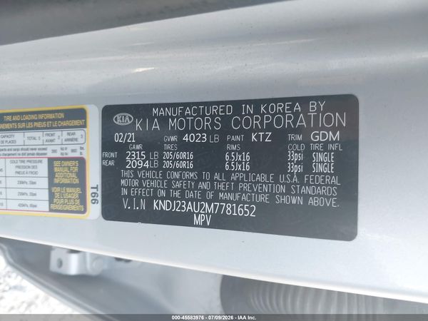 2021 KIA SOUL LX