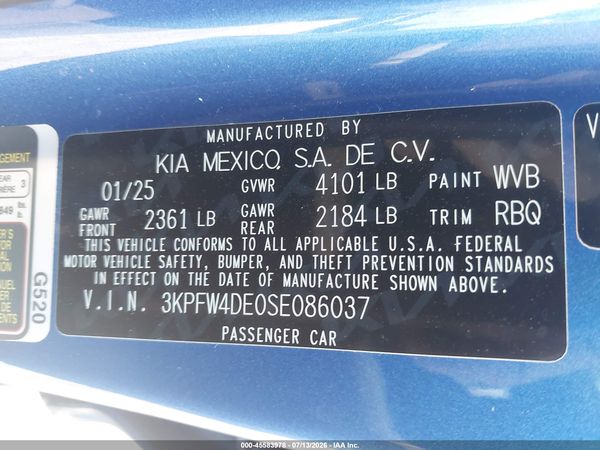 2025 KIA K4 GT-LINE