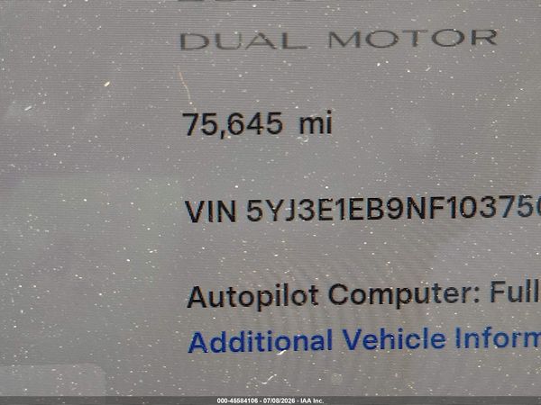 2022 TESLA MODEL 3