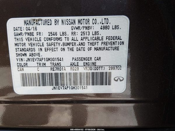2016 INFINITI Q50 3.0T PREMIUM