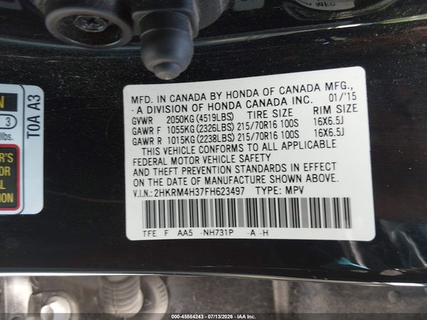 2015 HONDA CR-V LX