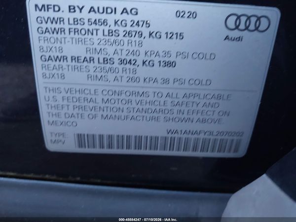 2020 AUDI Q5