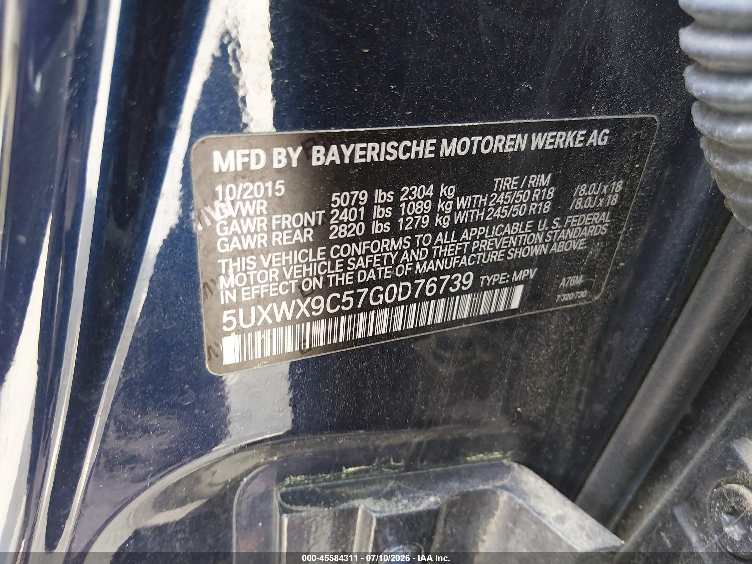 2016 BMW X3 XDRIVE28I