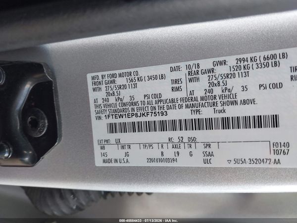 2018 FORD F-150 XL