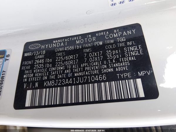 2018 HYUNDAI TUCSON SE
