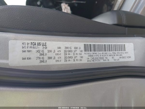 2020 DODGE DURANGO GT PLUS AWD