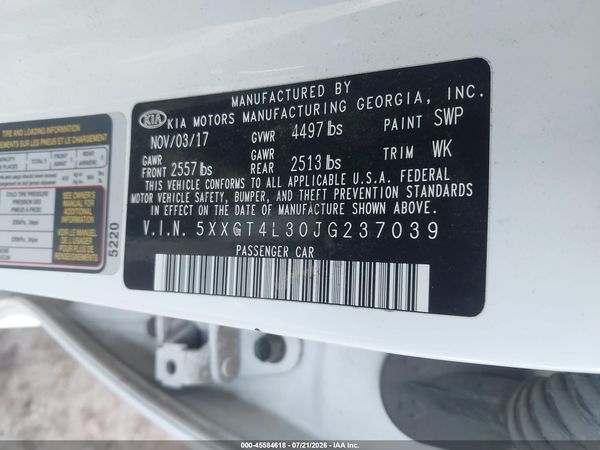 2018 KIA OPTIMA S