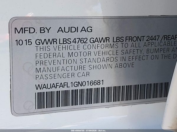 2016 AUDI A4 PREMIUM