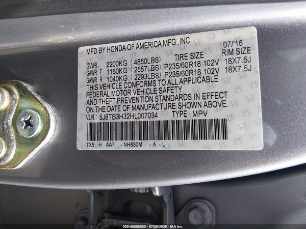 2017 ACURA RDX ACURAWATCH PLUS PACKAGE