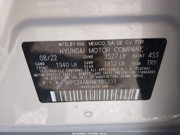 2022 HYUNDAI ACCENT SE