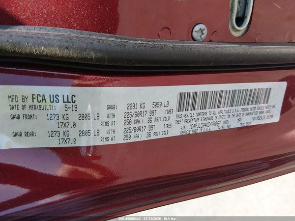 2019 JEEP CHEROKEE LATITUDE FWD
