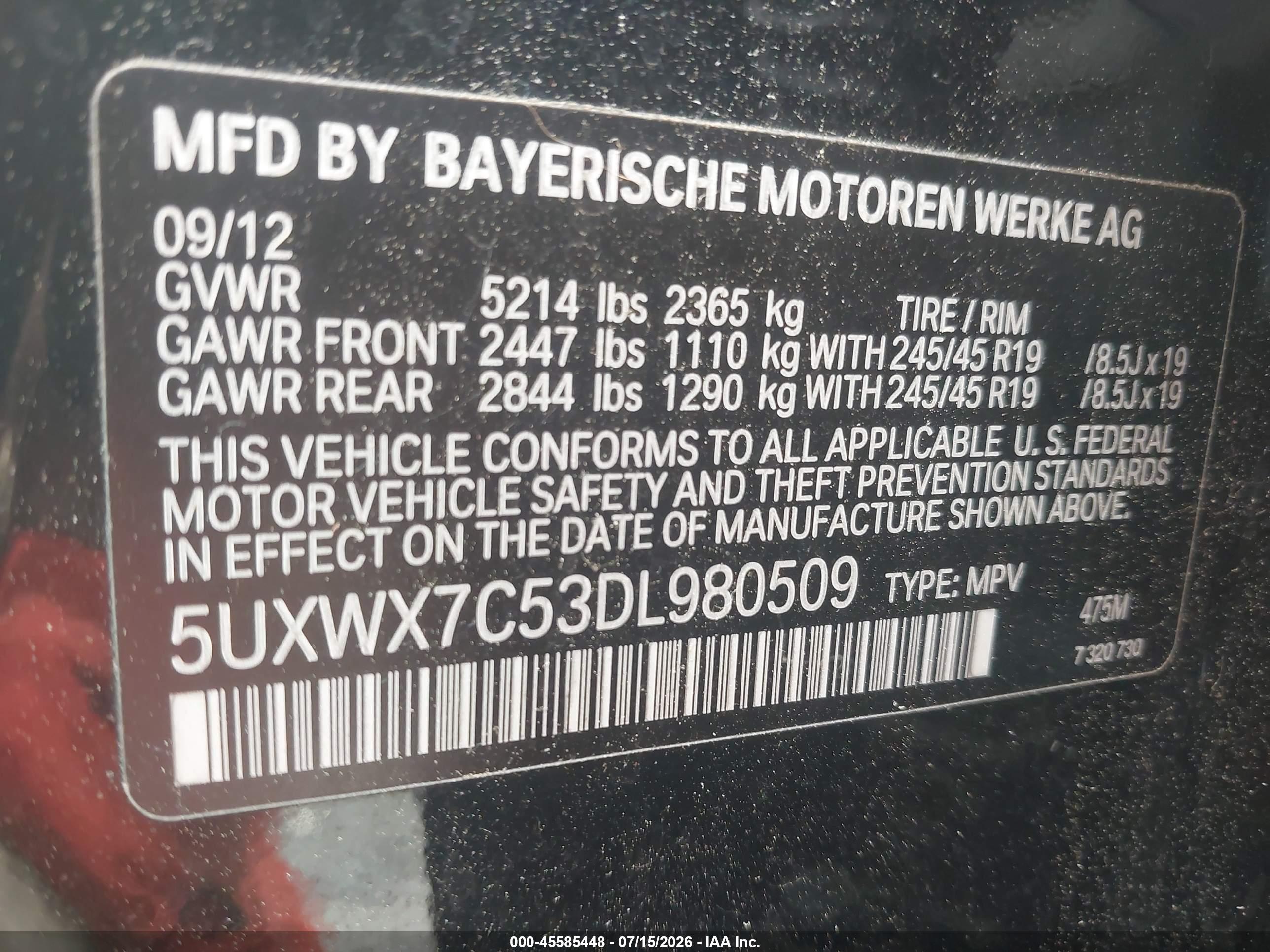 2013 BMW X3 XDRIVE35I