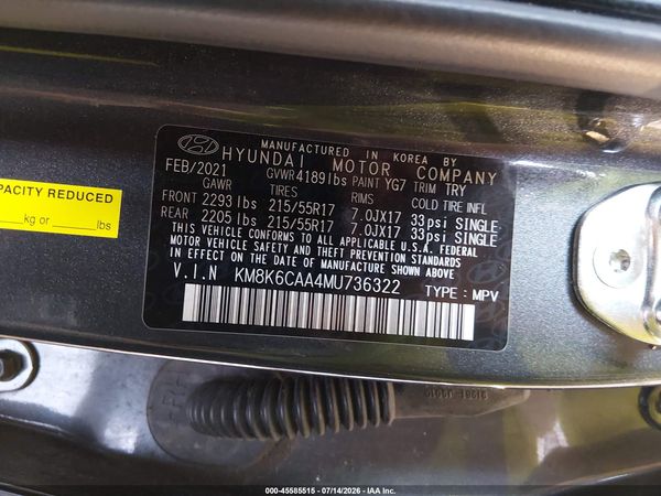 2021 HYUNDAI KONA SEL PLUS