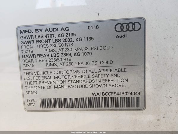 2018 AUDI Q3