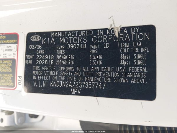 2016 KIA SOUL Plus