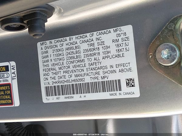 2018 HONDA CR-V EX