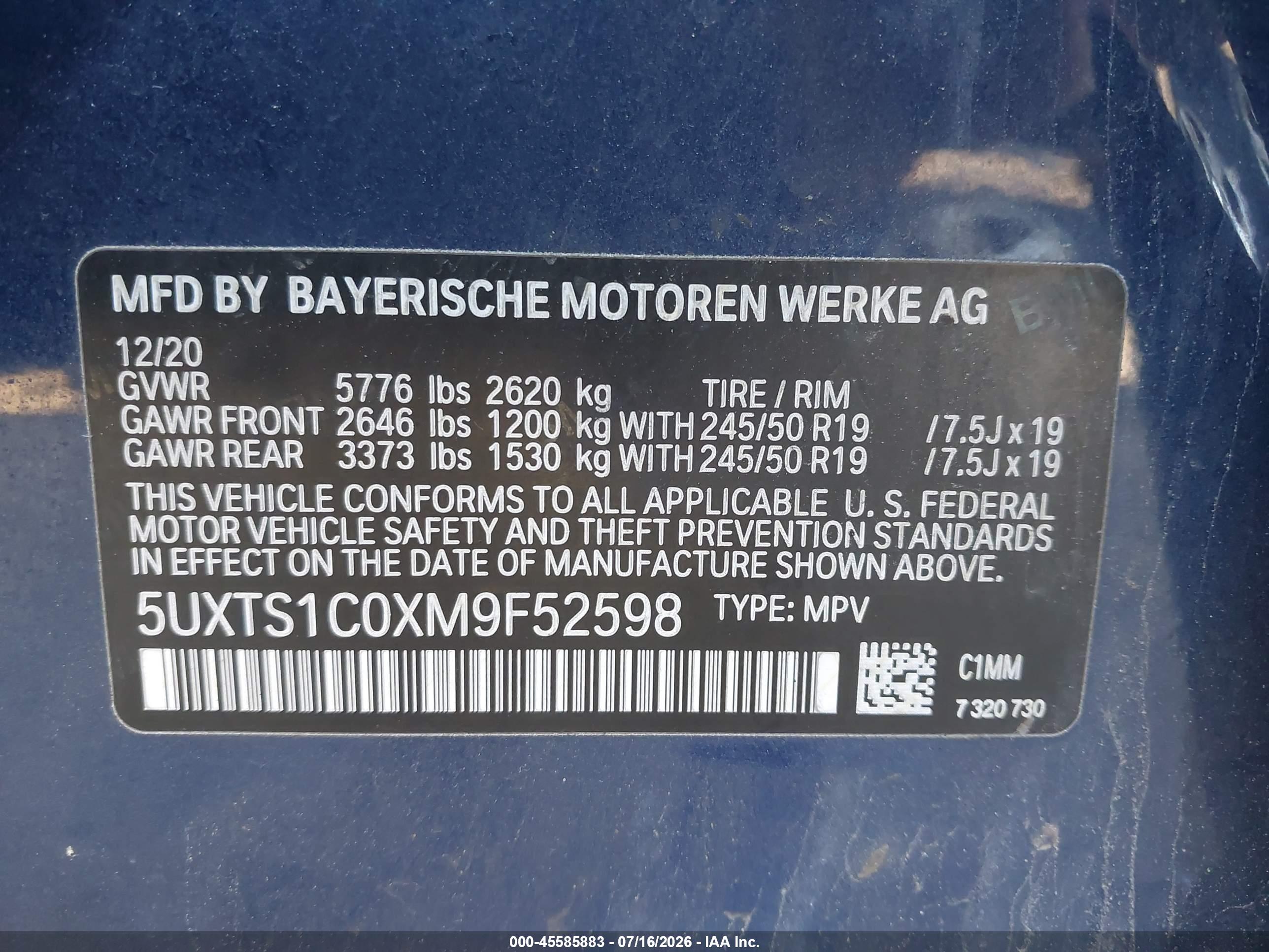 2021 BMW X3 PHEV xDrive30e