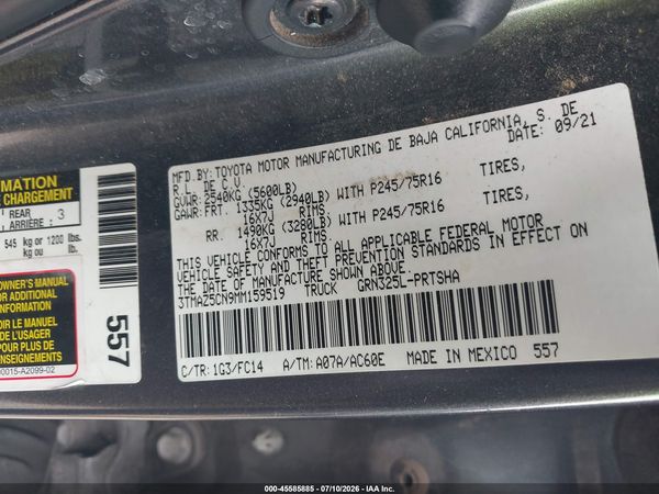 2021 TOYOTA TACOMA SR5 V6