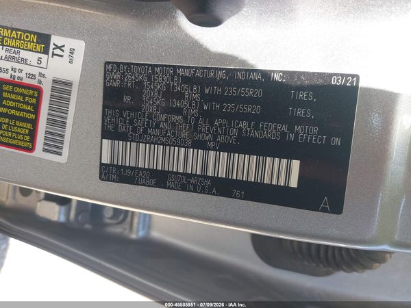 2021 TOYOTA HIGHLANDER XSE