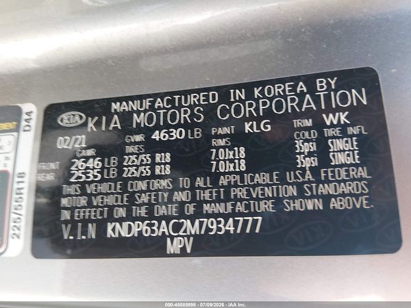 2021 KIA SPORTAGE S