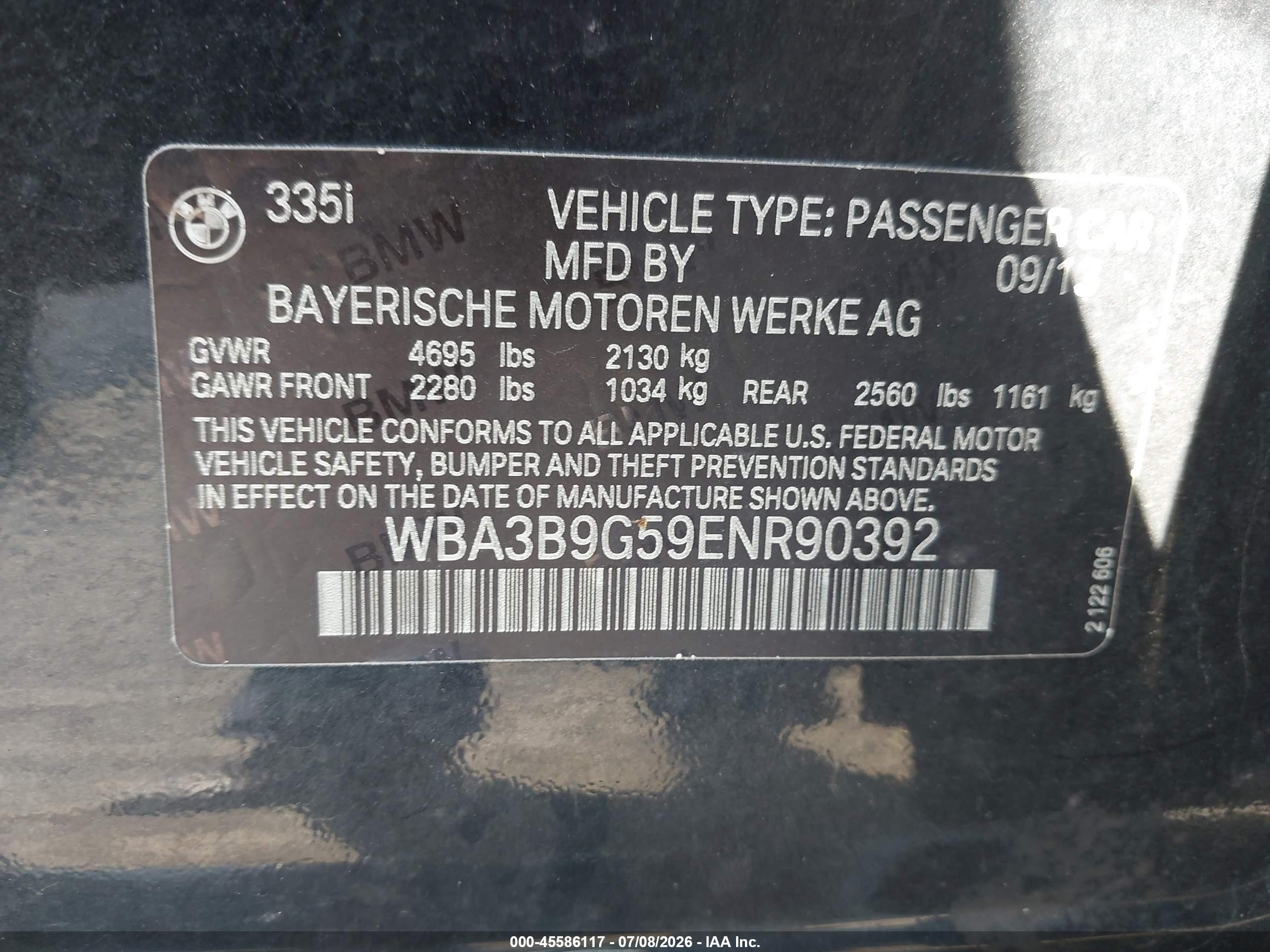 2014 BMW 335I XDRIVE