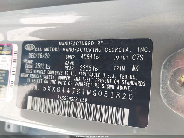 2021 KIA K5 GT