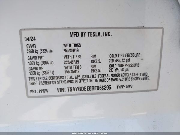 2024 TESLA MODEL Y