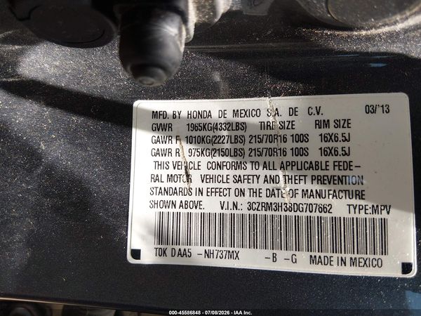 2013 HONDA CR-V LX
