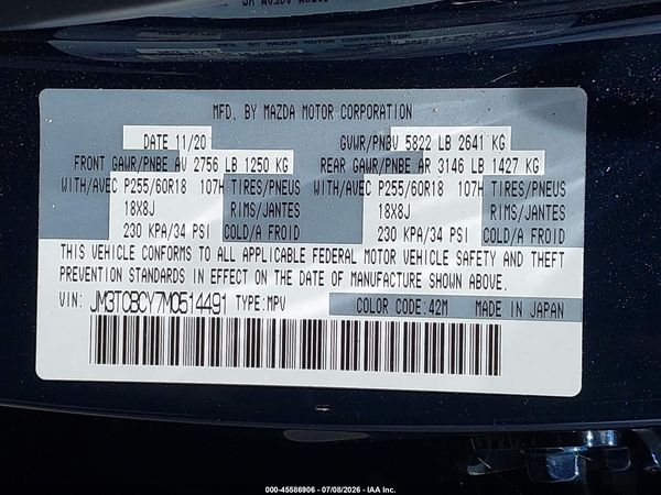 2021 MAZDA CX-9 TOURING