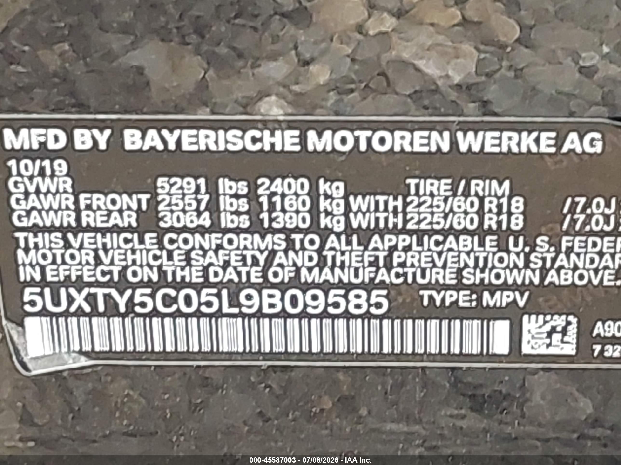 2020 BMW X3 XDRIVE30I