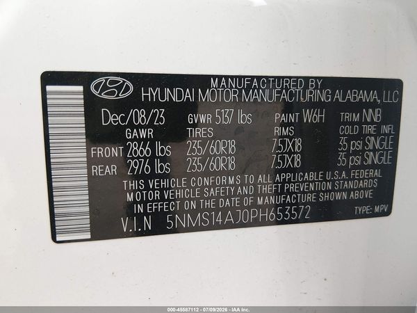 2023 HYUNDAI SANTA FE SE