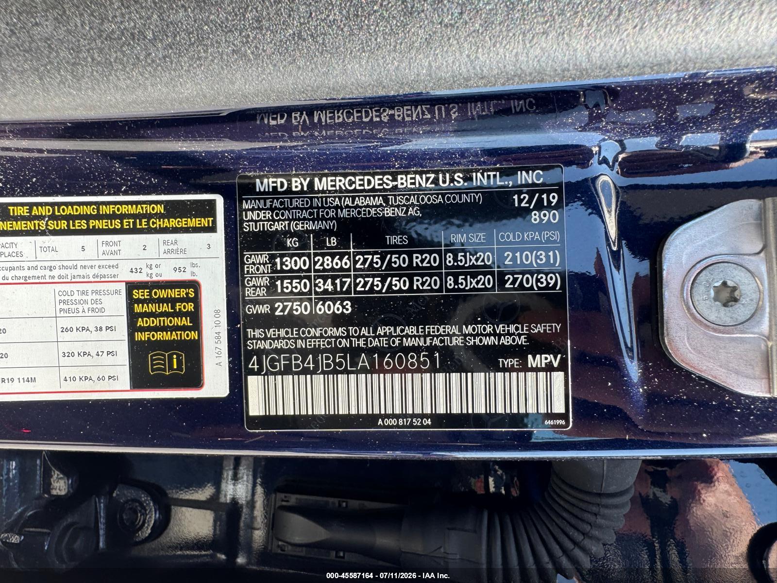2020 MERCEDES-BENZ GLE 350 GLE350