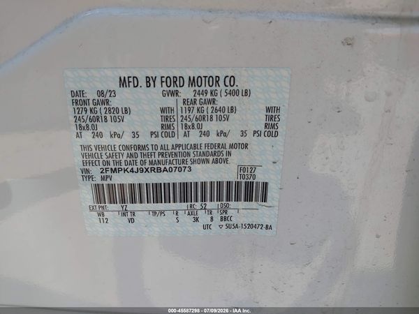 2024 FORD EDGE SEL — I9