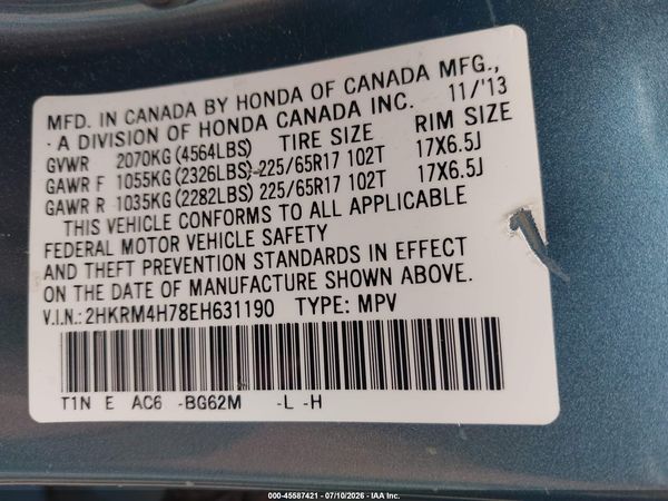 2014 HONDA CR-V EX-L