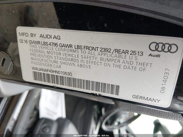 2017 AUDI A4 PREMIUM