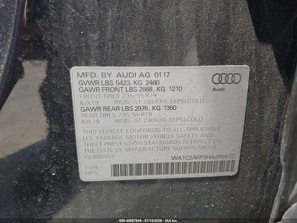 2017 AUDI Q5 2.0T PREMIUM
