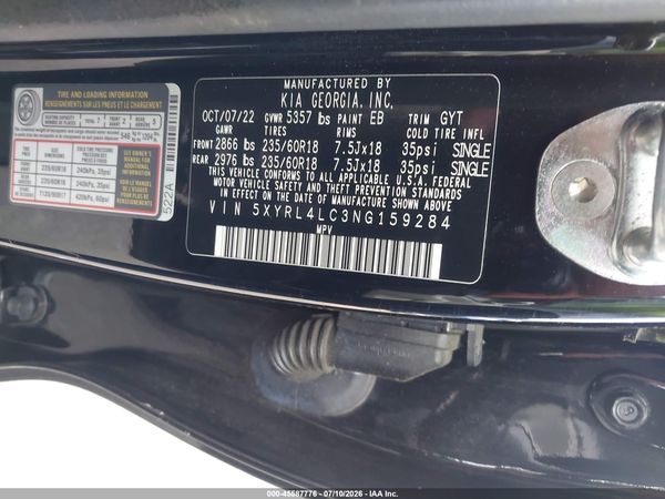 2022 KIA SORENTO S
