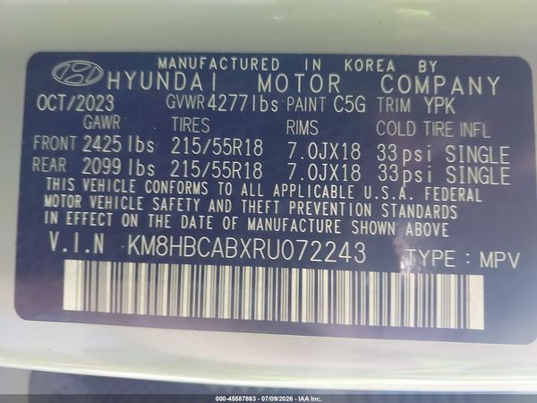 2024 HYUNDAI KONA SEL