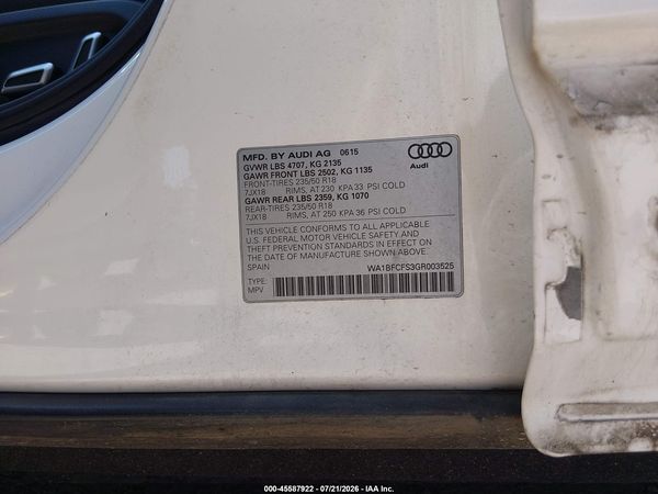 2016 AUDI Q3 2.0T PREMIUM PLUS