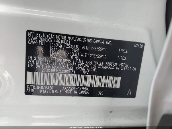 2020 TOYOTA RAV4 XLE PREMIUM