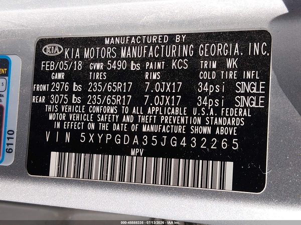 2018 KIA SORENTO 2.4L LX
