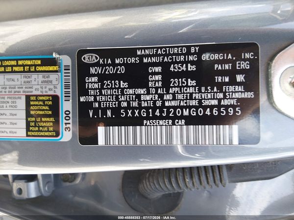 2021 KIA K5 LXS