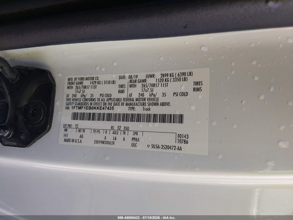 2019 FORD F-150 XL