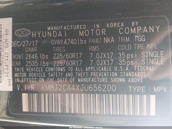 2018 HYUNDAI TUCSON SE